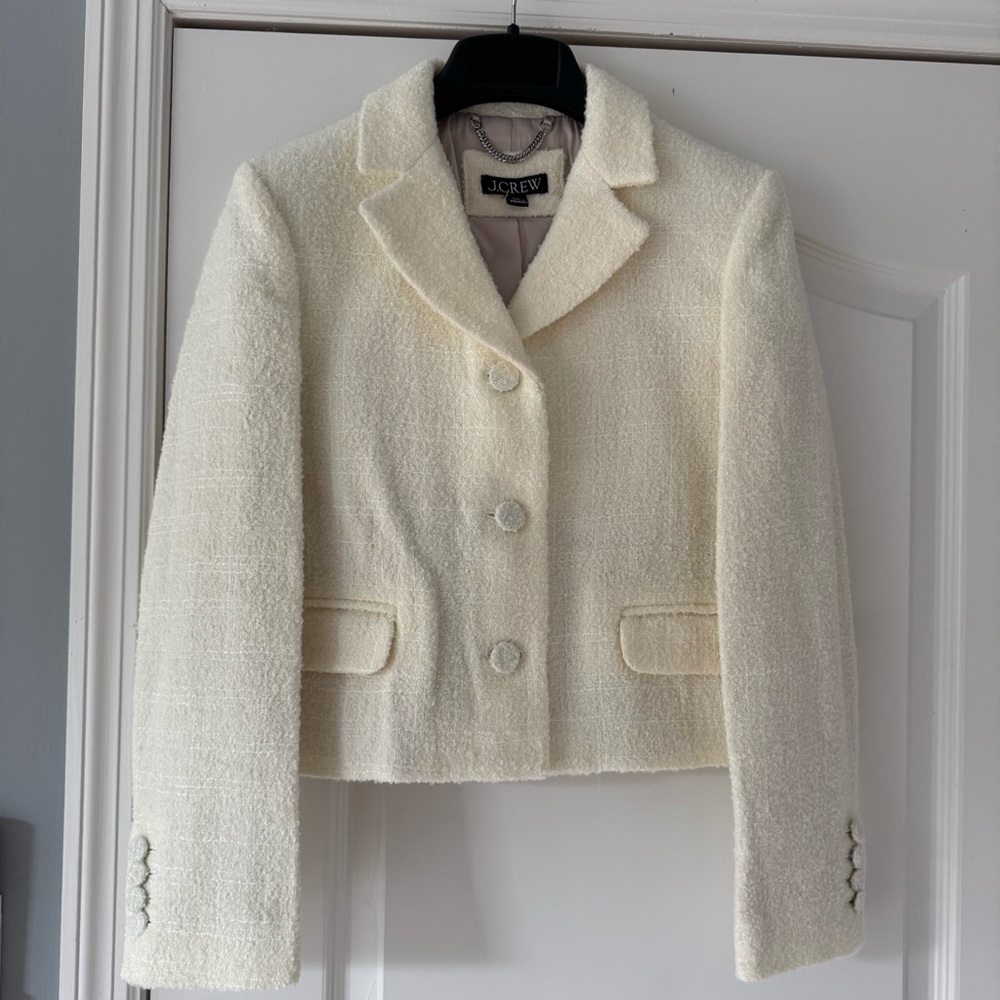 NWT J.Crew Boucle Cropped Blazer